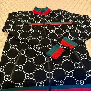 Black sweater for men with Red and Green Accents elegant  beautiful